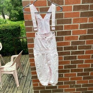 Vintage Baby Pink Short Overalls